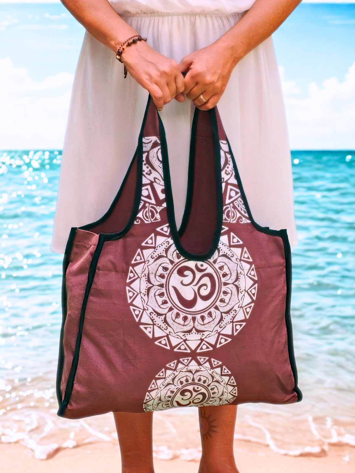 Bohemian Spirit Canvas Bag Bordeaux – Aum Mandala