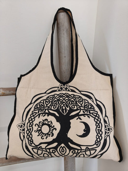 Sac Canvas Bohème Spirit crème – Arbre de vie